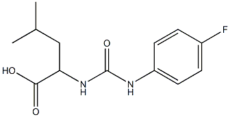 2-({[(4-fluorophenyl)amino]carbonyl}amino)-4-methylpentanoic acid Struktur