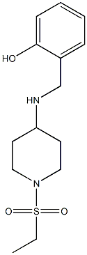 2-({[1-(ethanesulfonyl)piperidin-4-yl]amino}methyl)phenol Struktur