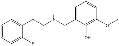 2-({[2-(2-fluorophenyl)ethyl]amino}methyl)-6-methoxyphenol Struktur