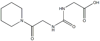 2-({[2-oxo-2-(piperidin-1-yl)ethyl]carbamoyl}amino)acetic acid Struktur