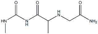 2-({1-[(methylcarbamoyl)amino]-1-oxopropan-2-yl}amino)acetamide Struktur