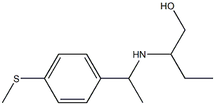 2-({1-[4-(methylsulfanyl)phenyl]ethyl}amino)butan-1-ol Struktur