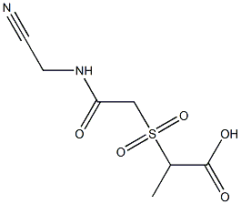 2-({2-[(cyanomethyl)amino]-2-oxoethyl}sulfonyl)propanoic acid Struktur