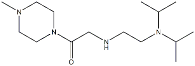 2-({2-[bis(propan-2-yl)amino]ethyl}amino)-1-(4-methylpiperazin-1-yl)ethan-1-one Struktur