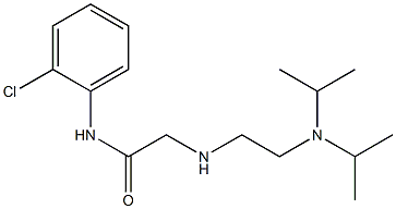 2-({2-[bis(propan-2-yl)amino]ethyl}amino)-N-(2-chlorophenyl)acetamide Struktur