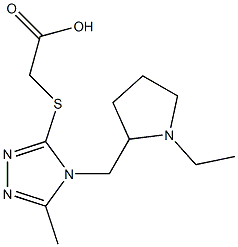 2-({4-[(1-ethylpyrrolidin-2-yl)methyl]-5-methyl-4H-1,2,4-triazol-3-yl}sulfanyl)acetic acid Struktur