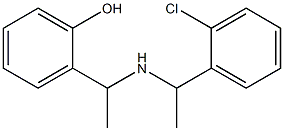 2-(1-{[1-(2-chlorophenyl)ethyl]amino}ethyl)phenol Struktur