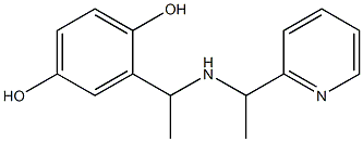 2-(1-{[1-(pyridin-2-yl)ethyl]amino}ethyl)benzene-1,4-diol Struktur