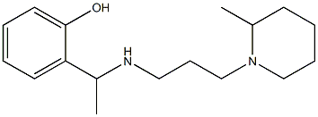 2-(1-{[3-(2-methylpiperidin-1-yl)propyl]amino}ethyl)phenol Struktur