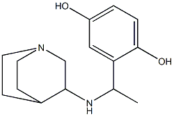 2-(1-{1-azabicyclo[2.2.2]octan-3-ylamino}ethyl)benzene-1,4-diol Struktur