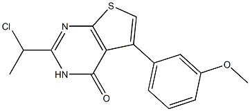 2-(1-chloroethyl)-5-(3-methoxyphenyl)-3H,4H-thieno[2,3-d]pyrimidin-4-one Struktur