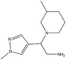 2-(1-methyl-1H-pyrazol-4-yl)-2-(3-methylpiperidin-1-yl)ethan-1-amine Struktur