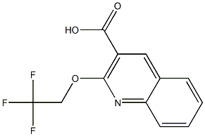 2-(2,2,2-trifluoroethoxy)quinoline-3-carboxylic acid Struktur