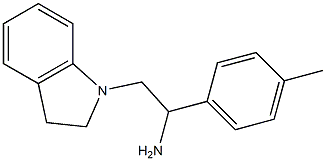 2-(2,3-dihydro-1H-indol-1-yl)-1-(4-methylphenyl)ethanamine Struktur