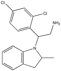 2-(2,4-dichlorophenyl)-2-(2-methyl-2,3-dihydro-1H-indol-1-yl)ethan-1-amine Struktur