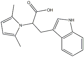 2-(2,5-dimethyl-1H-pyrrol-1-yl)-3-(1H-indol-3-yl)propanoic acid Struktur