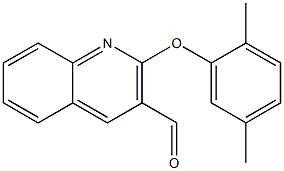 2-(2,5-dimethylphenoxy)quinoline-3-carbaldehyde Struktur