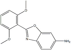 2-(2,6-dimethoxyphenyl)-1,3-benzoxazol-6-amine Struktur