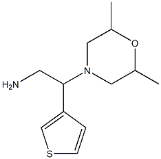 2-(2,6-dimethylmorpholin-4-yl)-2-thien-3-ylethanamine Struktur