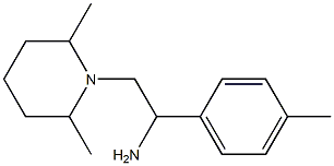 2-(2,6-dimethylpiperidin-1-yl)-1-(4-methylphenyl)ethanamine Struktur