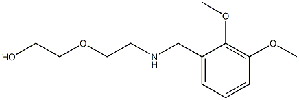 2-(2-{[(2,3-dimethoxyphenyl)methyl]amino}ethoxy)ethan-1-ol Struktur