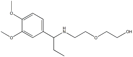 2-(2-{[1-(3,4-dimethoxyphenyl)propyl]amino}ethoxy)ethan-1-ol Struktur