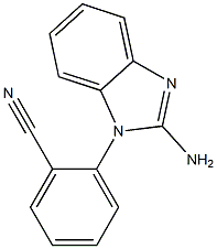 2-(2-amino-1H-1,3-benzodiazol-1-yl)benzonitrile Struktur