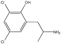 2-(2-aminopropyl)-4,6-dichlorophenol Struktur