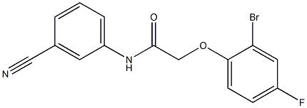 2-(2-bromo-4-fluorophenoxy)-N-(3-cyanophenyl)acetamide Struktur