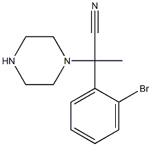 2-(2-bromophenyl)-2-(piperazin-1-yl)propanenitrile Struktur