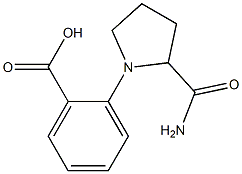 2-(2-carbamoylpyrrolidin-1-yl)benzoic acid Struktur