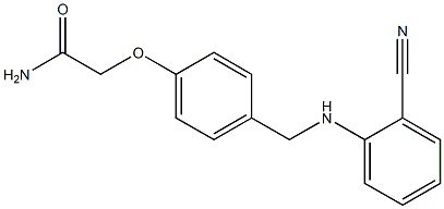 2-(4-{[(2-cyanophenyl)amino]methyl}phenoxy)acetamide Struktur