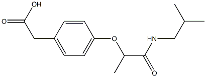 2-(4-{1-[(2-methylpropyl)carbamoyl]ethoxy}phenyl)acetic acid Struktur