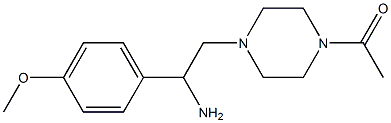 2-(4-acetylpiperazin-1-yl)-1-(4-methoxyphenyl)ethanamine Struktur