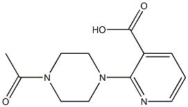 2-(4-acetylpiperazin-1-yl)pyridine-3-carboxylic acid Struktur