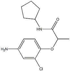 2-(4-amino-2-chlorophenoxy)-N-cyclopentylpropanamide Struktur