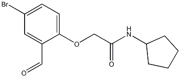 2-(4-bromo-2-formylphenoxy)-N-cyclopentylacetamide Struktur