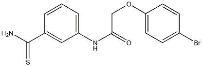 2-(4-bromophenoxy)-N-(3-carbamothioylphenyl)acetamide Struktur