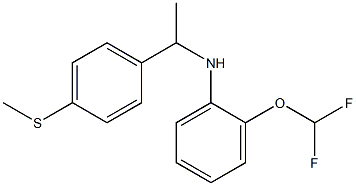 2-(difluoromethoxy)-N-{1-[4-(methylsulfanyl)phenyl]ethyl}aniline Struktur