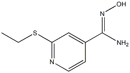 2-(ethylsulfanyl)-N'-hydroxypyridine-4-carboximidamide Struktur