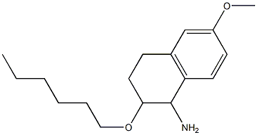 2-(hexyloxy)-6-methoxy-1,2,3,4-tetrahydronaphthalen-1-amine Struktur