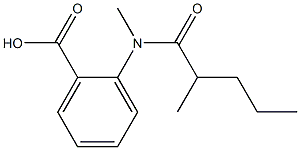 2-(N,2-dimethylpentanamido)benzoic acid Struktur