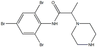 2-(piperazin-1-yl)-N-(2,4,6-tribromophenyl)propanamide Struktur