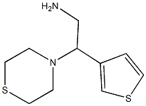 2-(thiomorpholin-4-yl)-2-(thiophen-3-yl)ethan-1-amine Struktur