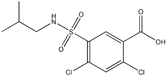 2,4-dichloro-5-[(isobutylamino)sulfonyl]benzoic acid Struktur