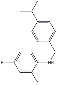 2,4-difluoro-N-{1-[4-(propan-2-yl)phenyl]ethyl}aniline Struktur