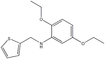 2,5-diethoxy-N-(thiophen-2-ylmethyl)aniline Struktur