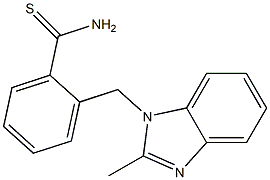 2-[(2-methyl-1H-benzimidazol-1-yl)methyl]benzenecarbothioamide Struktur