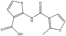 2-[(2-methyl-3-furoyl)amino]thiophene-3-carboxylic acid Struktur