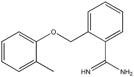 2-[(2-methylphenoxy)methyl]benzenecarboximidamide Struktur